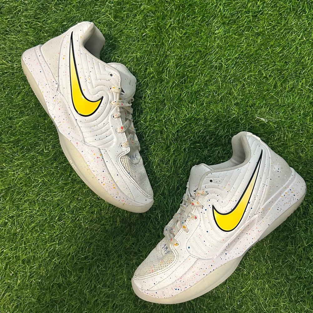 Nike Ja 2 “Ja Breaker” White Multi Color Paint Splatter Size 9 Men No Box